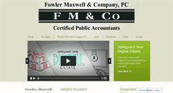 Desktop Screenshot of fowlermaxwell.com
