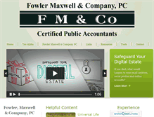 Tablet Screenshot of fowlermaxwell.com